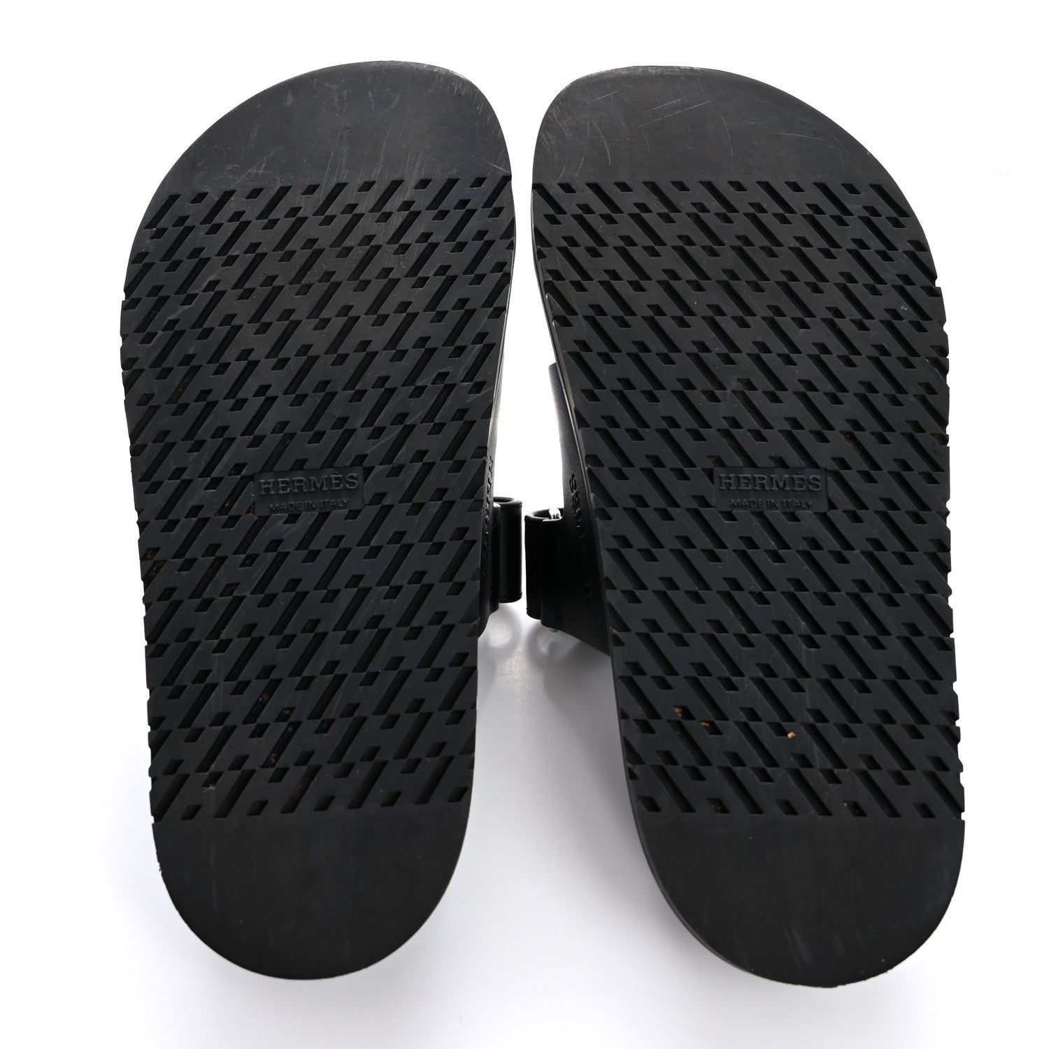 Hermes Calfskin Womens Chypre Sandals 36.5 Black 6 of 12