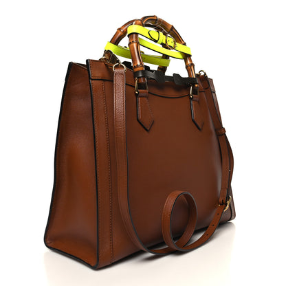 Gucci Wonka Grain Calfskin Medium Diana Tote Bag Cuir Yellow Fluo 2 of 11
