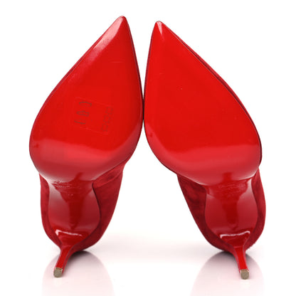 Christian Louboutin CHRISTIAN LOUBOUTIN Suede Victorina 100 Pumps 37 Carmin 6 of 9