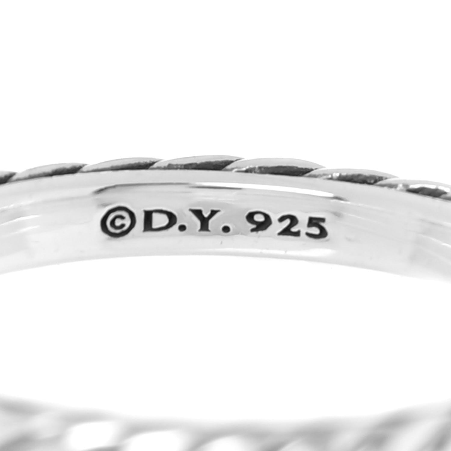David Yurman Sterling Silver Stackable Cable Ring 56 7.75 4 of 4