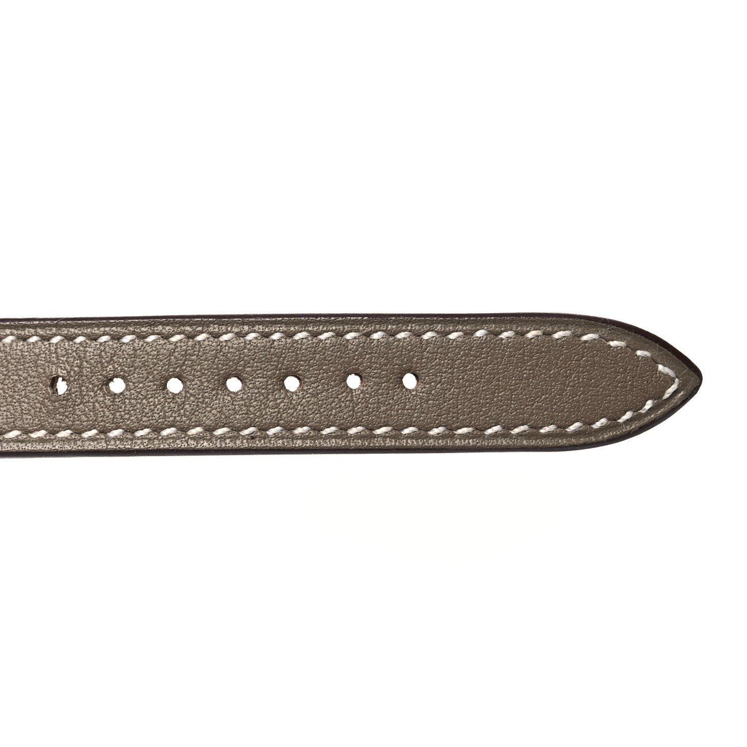 Hermes Swift Heure H Hour Mini 17mm Watch Double Tour Strap Etoupe 3 of 8