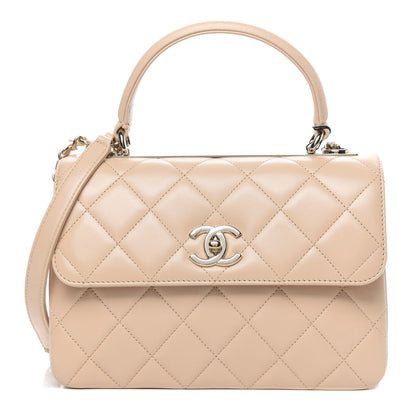 Chanel Lambskin Quilted Small Trendy CC Dual Handle Flap Bag Beige 1 of 10