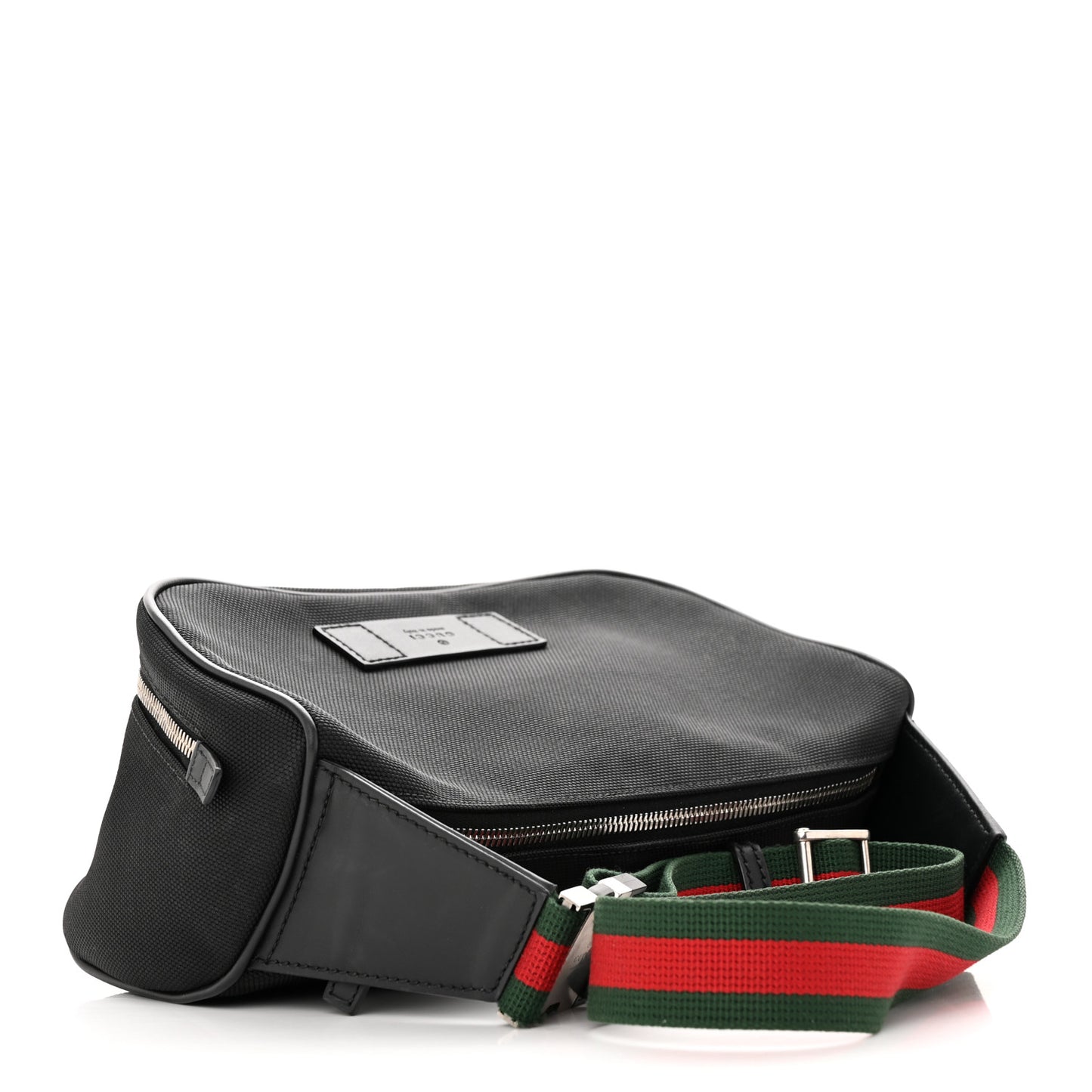 Techno Canvas Web Large Belt Bag Black