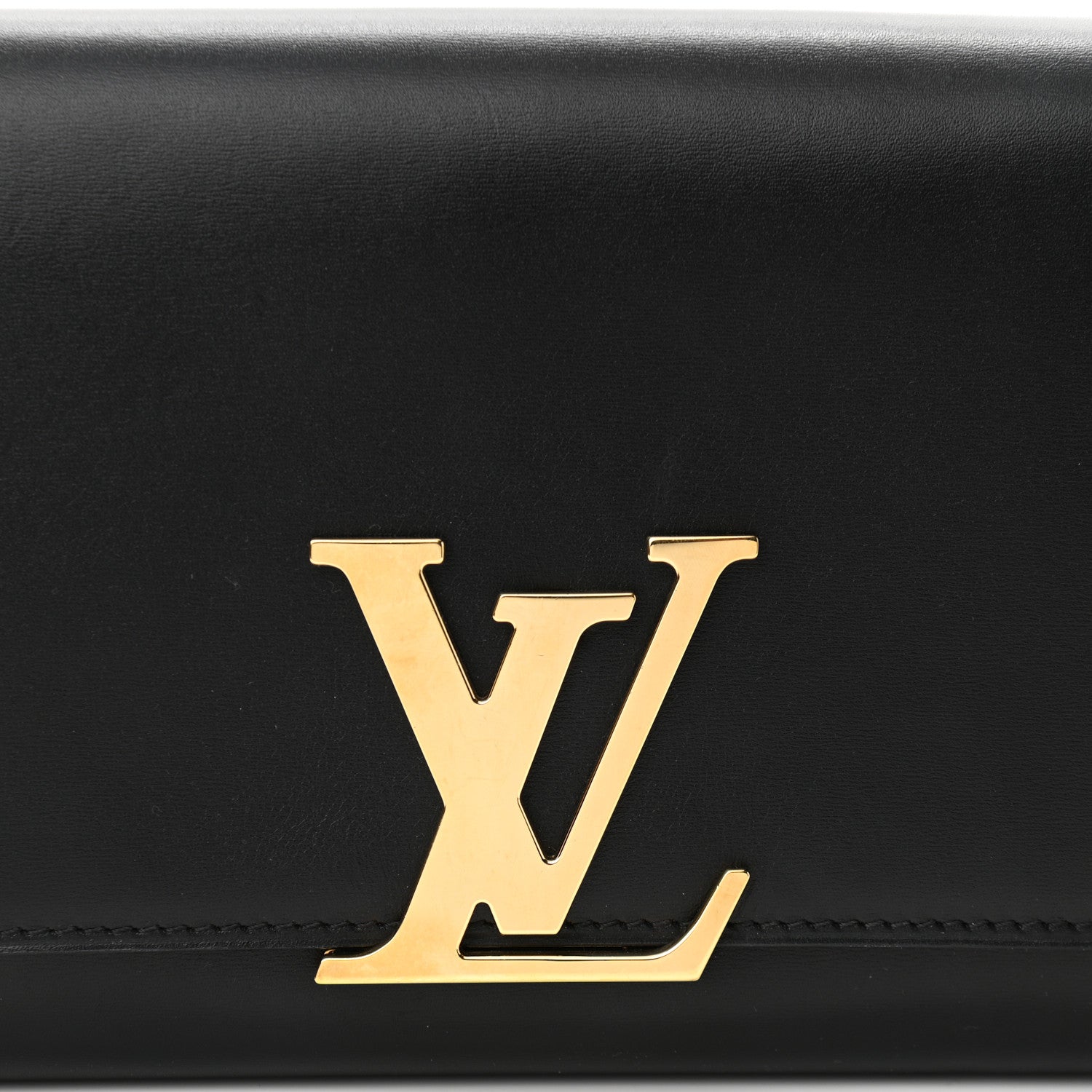 Louis Vuitton Calfskin Chain Louise GM Black 7 of 9