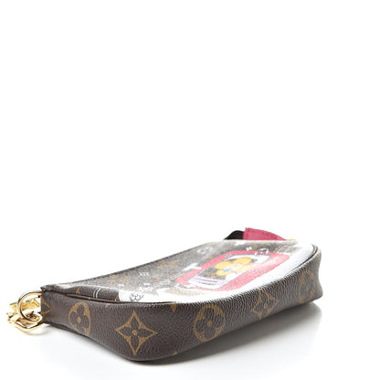Louis Vuitton Monogram 2019 Christmas Animation Mini Courchevel Pochette Accessories Fuchsia 4 of 8
