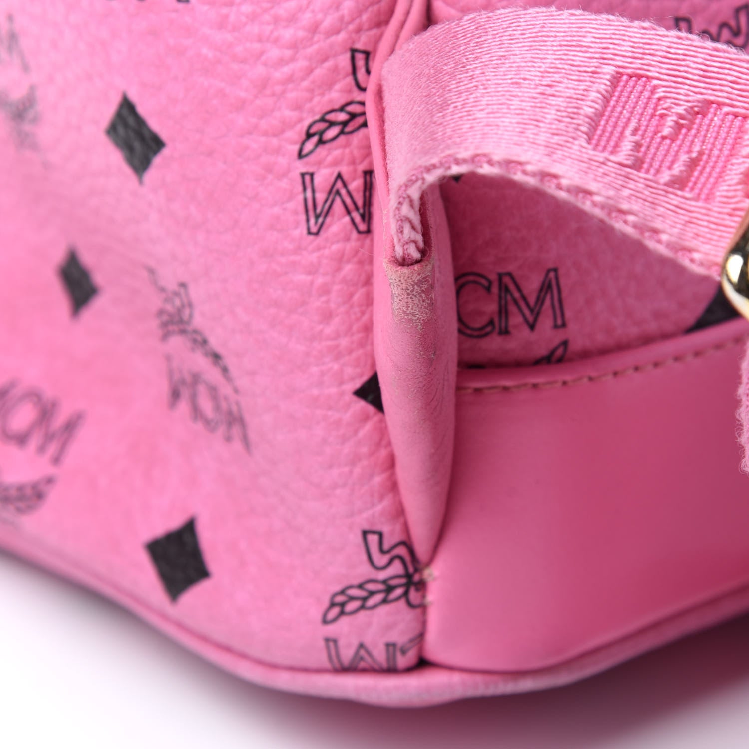 MCM Visetos Studded Medium Stark M Backpack Pink 12 of 16