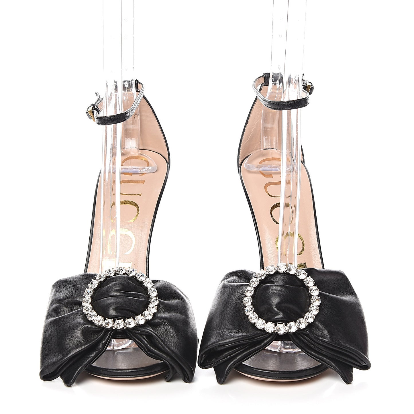 Nappa Ilse Pleated Bow Sandals 37 Black
