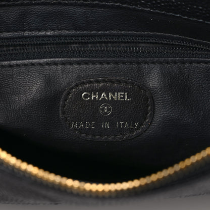 Chanel Caviar Timeless CC Cosmetic Pouch Bag Black 6 of 7