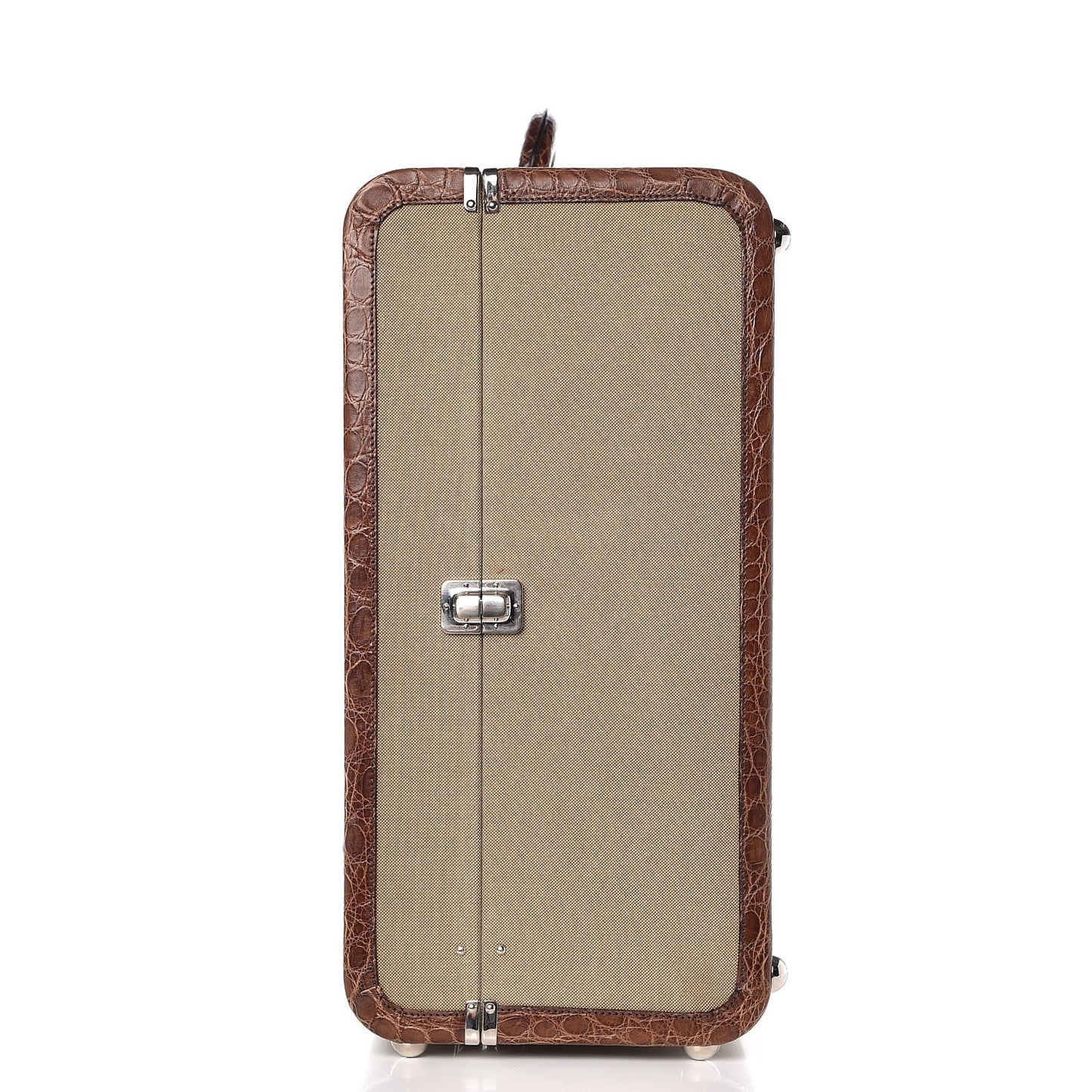 Jacquard Logo Crocodile Trim Suitcase Corda Tabacco