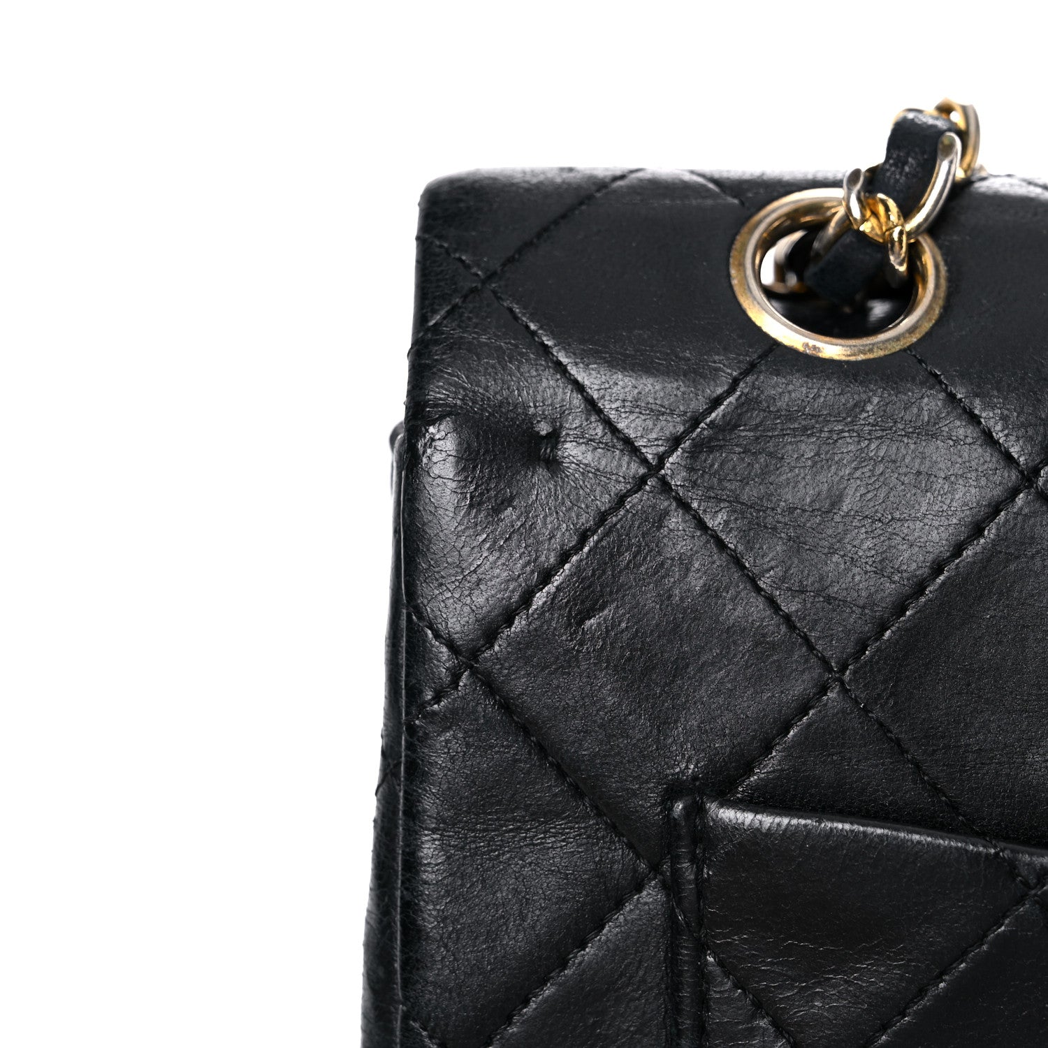 Chanel Lambskin Quilted Medium Double Flap Black 17 of 20