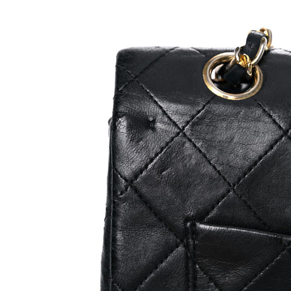 Chanel Lambskin Quilted Medium Double Flap Black 17 of 20