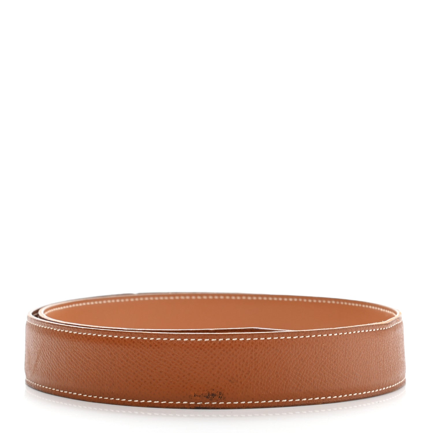 Hermes Box Courchevel 32mm Belt Strap 70 Gold 2 of 10