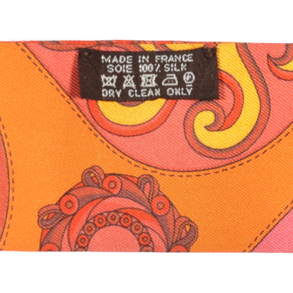 Hermes Silk Festival des Amazones Twilly Orange Vermilion Golden Yellow 4 of 4