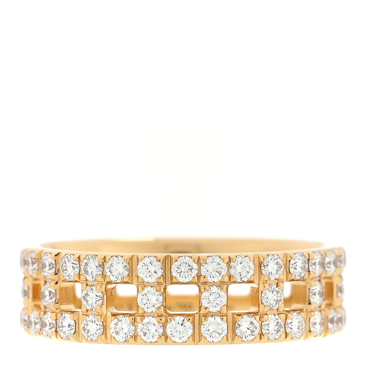 18K Yellow Gold Diamond T True Wide Ring 53 6.25