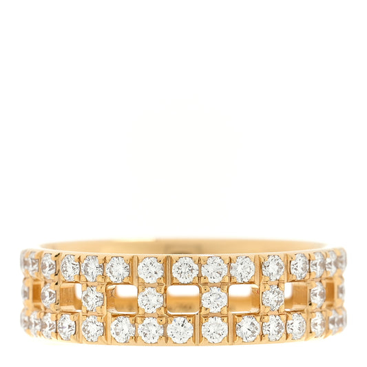 18K Yellow Gold Diamond T True Wide Ring 53 6.25