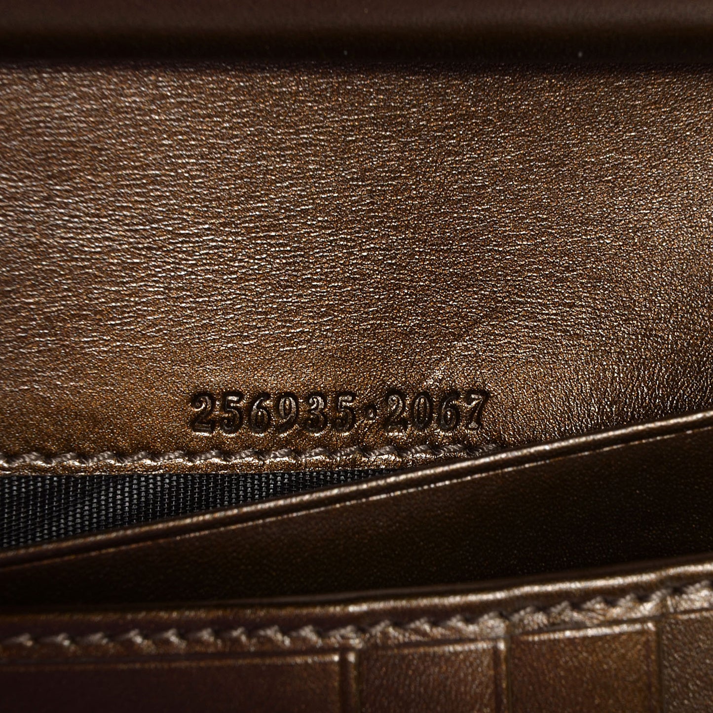 Guccissima Dice Compact Trademark Wallet Bronze