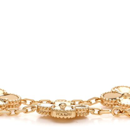Van Cleef & Arpels 18K Yellow Gold 5 Motifs Guilloche Vintage Alhambra Bracelet 3 of 5