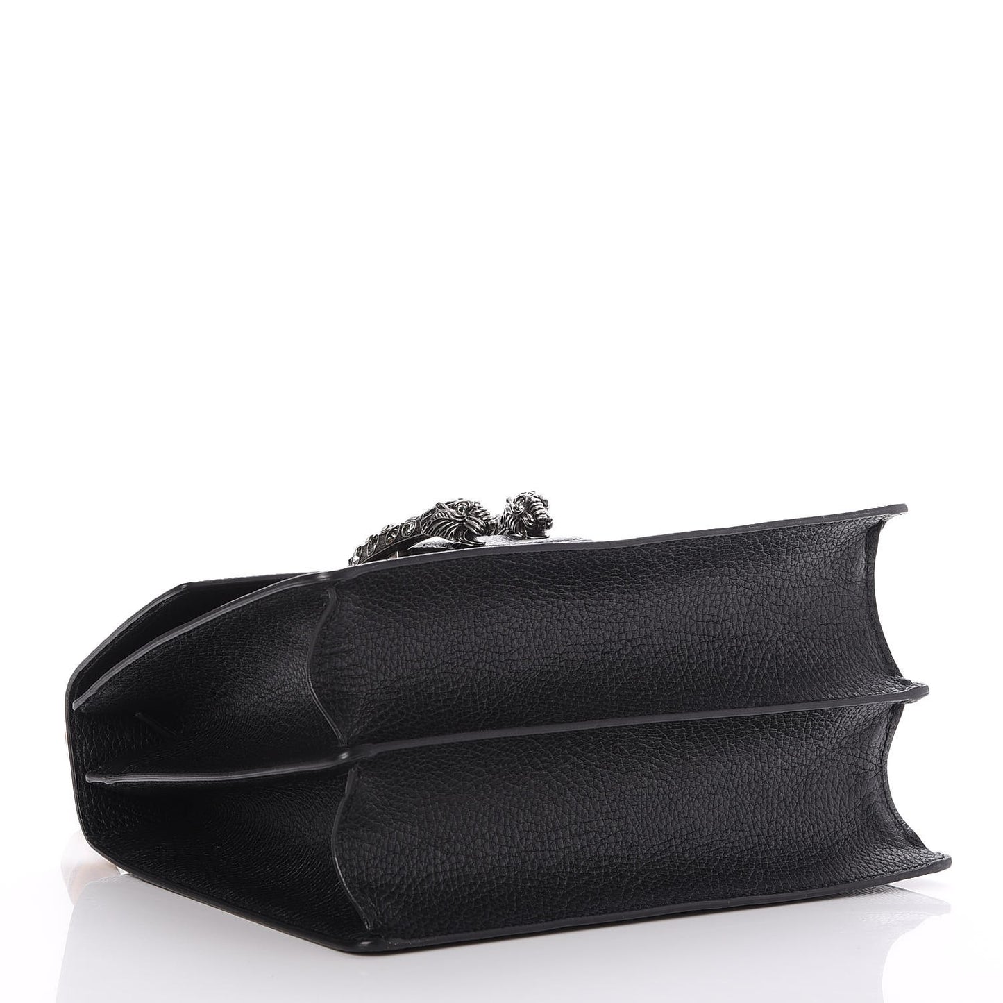 Dollar Calfskin Crystal Web Medium Dionysus Bamboo Top Handle Bag Black Black Diamond