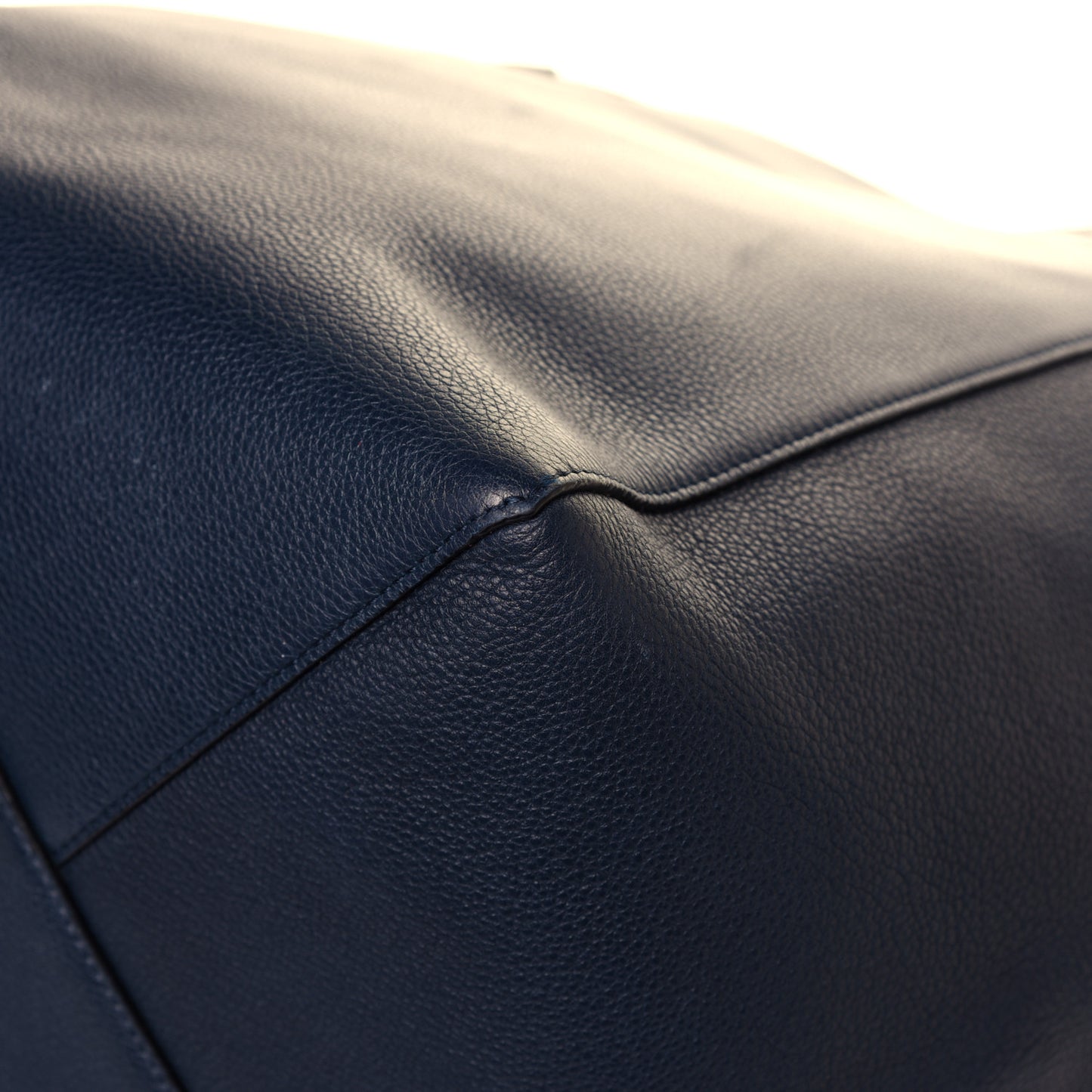 Soft Grained Calfskin Medium Belt Cabas Phantom Deep Blue