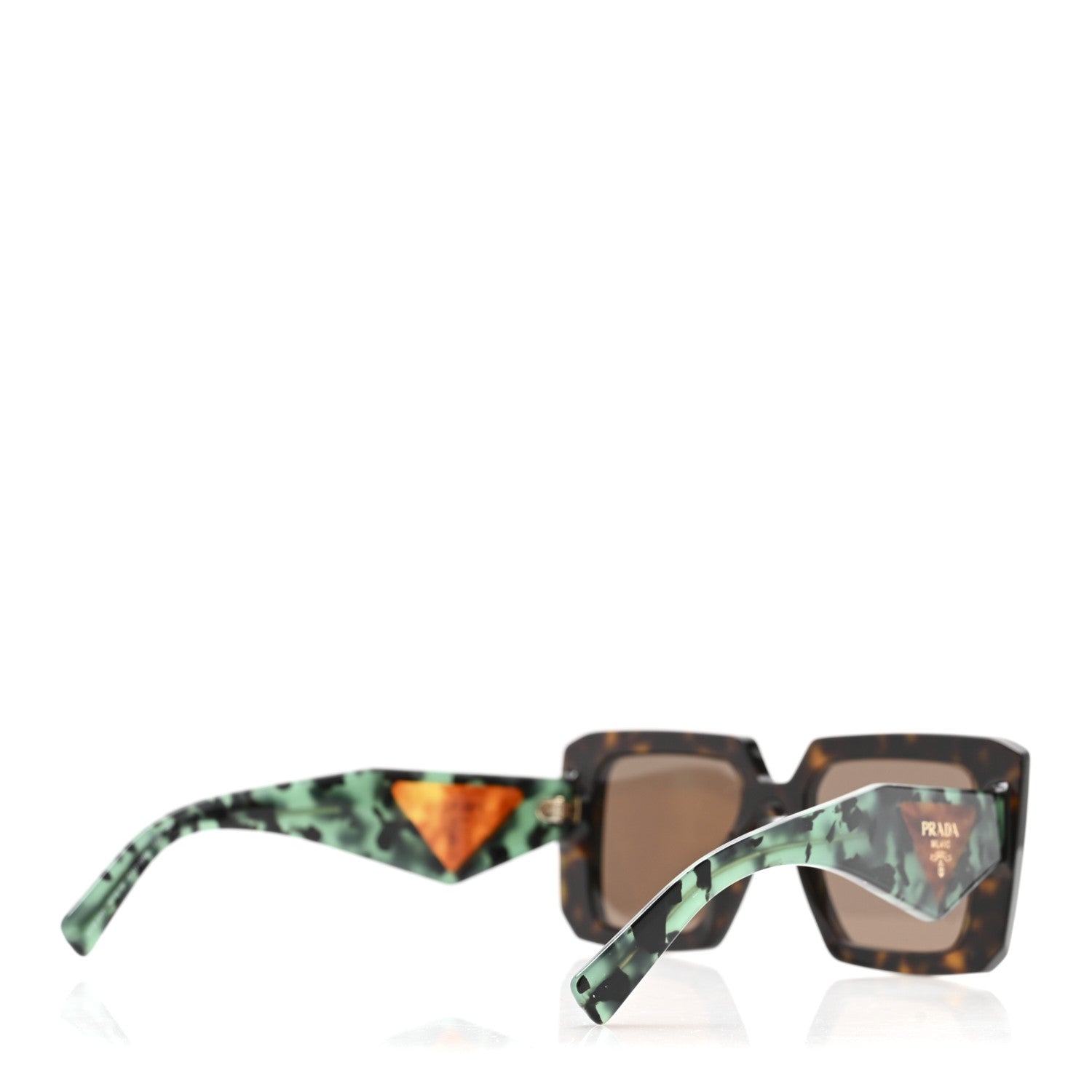 Prada Acetate Symbole Sunglasses SPR 23Y Red Tortoise 4 of 9