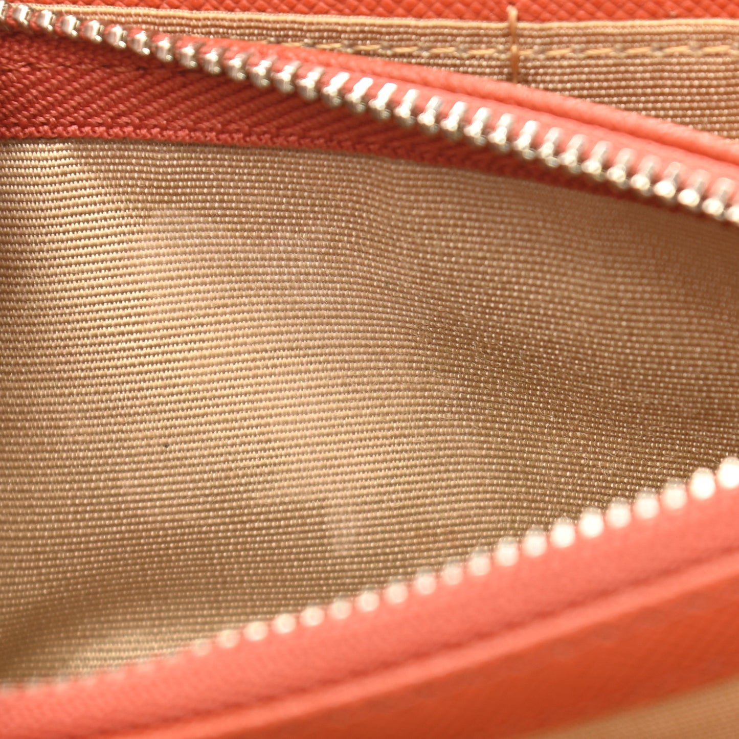 Calfskin House Check Continental Flap Wallet Orange