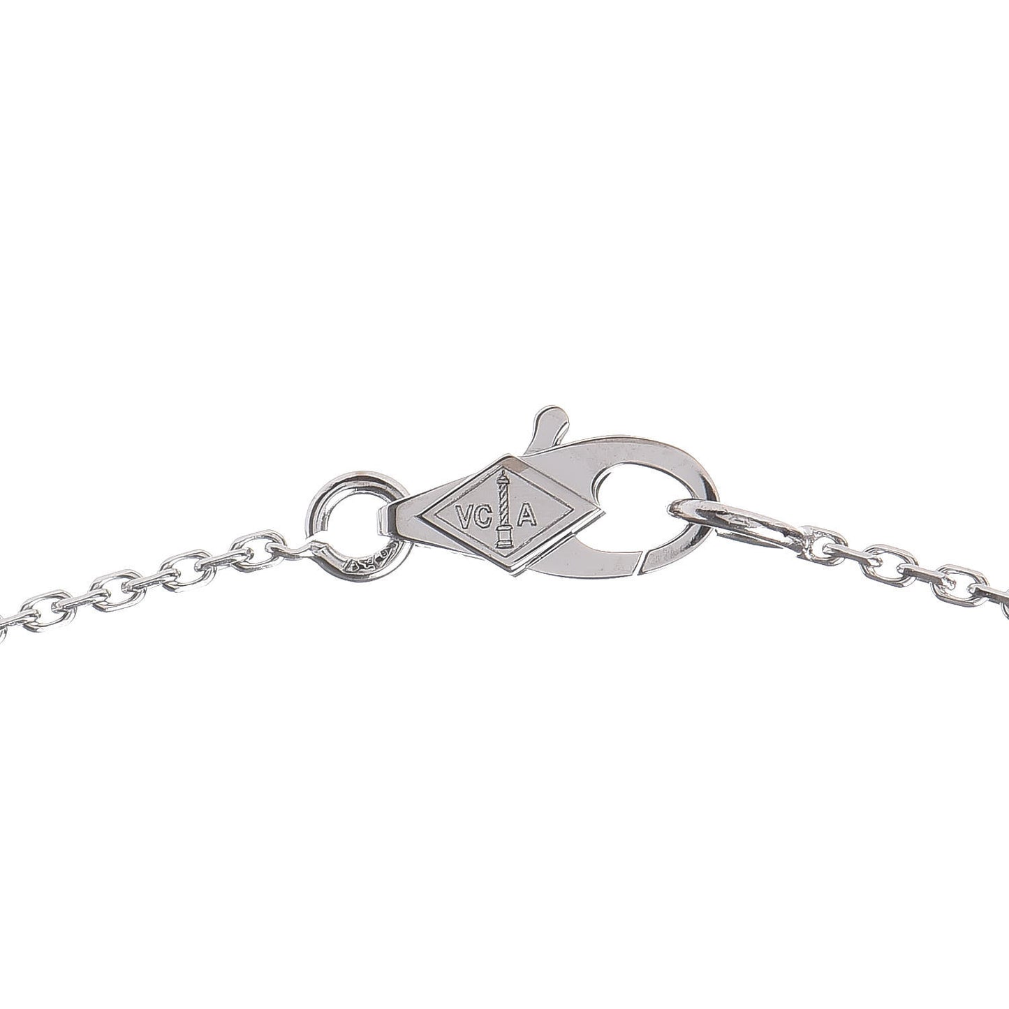 18K White Gold Diamond Mini Frivole Pendant Necklace