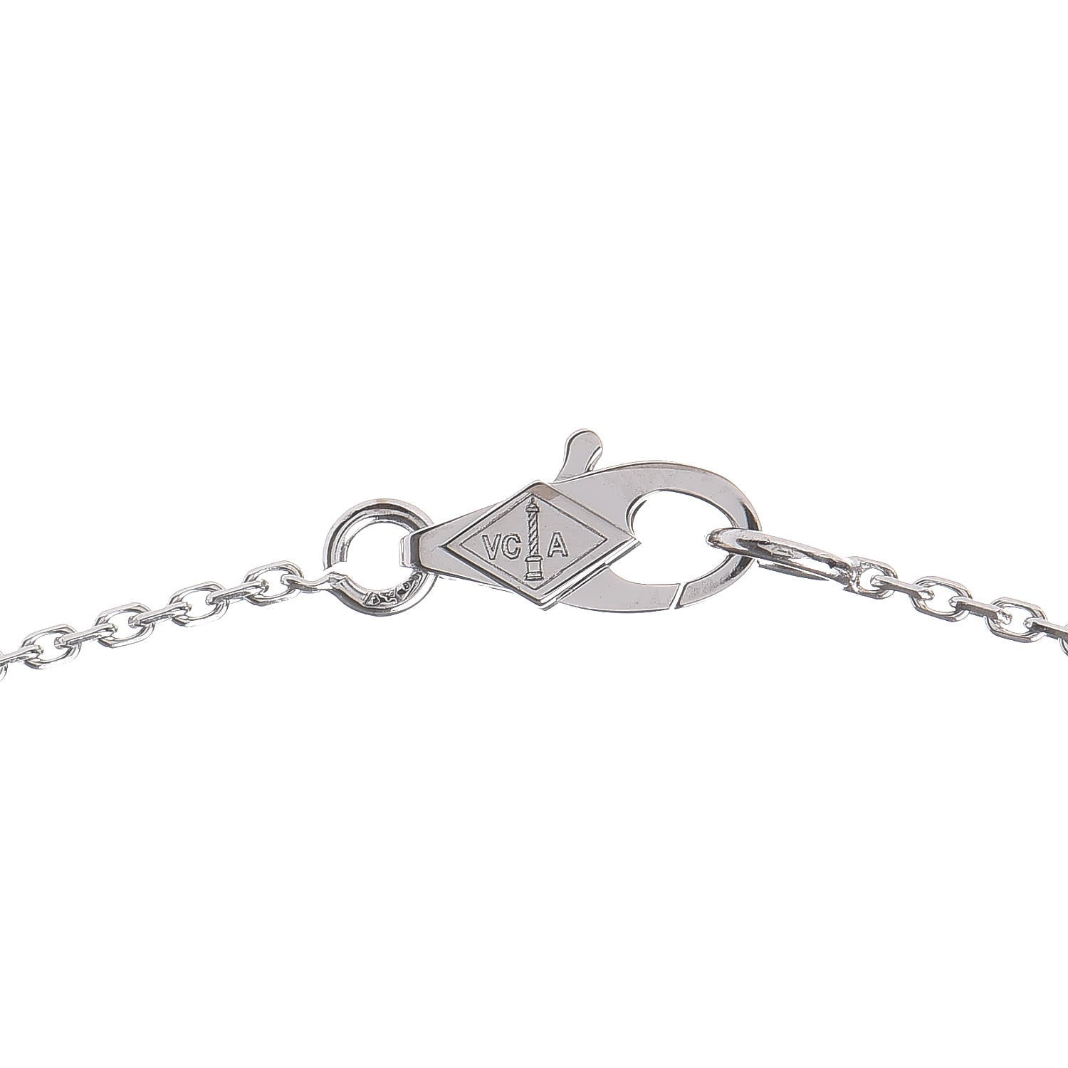 Van Cleef & Arpels 18K White Gold Diamond Mini Frivole Pendant Necklace 5 of 8