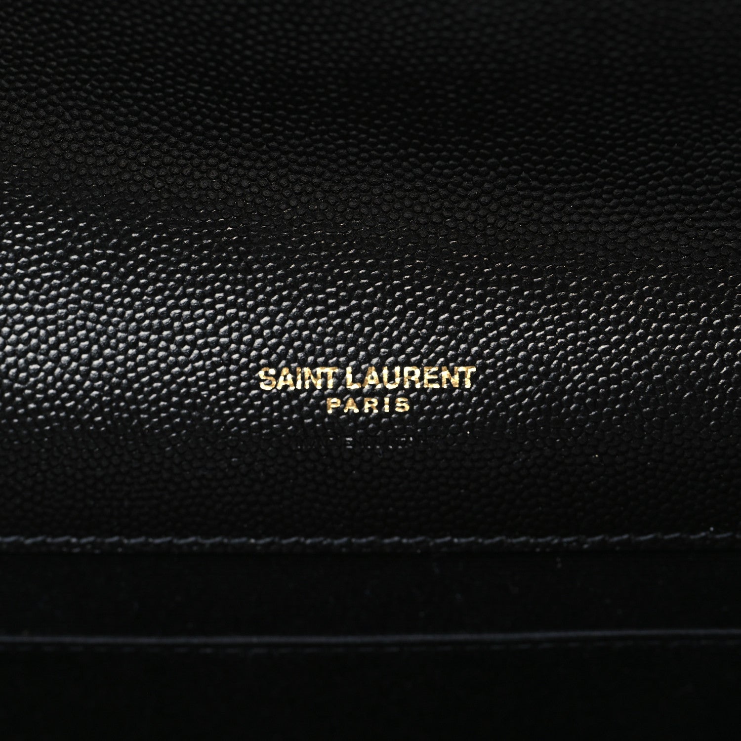 Saint Laurent Grain De Poudre Textured Mixed Matelasse Triquilt Monogram Clutch Black 7 of 10