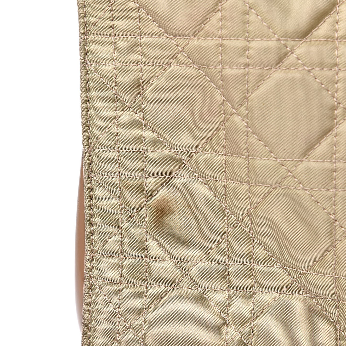Nylon Cannage Shopper Tote Beige