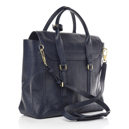 3.1 Phillip Lim 3.1 Textured Calfskin Large Pashli Satchel Ink 4 of 11