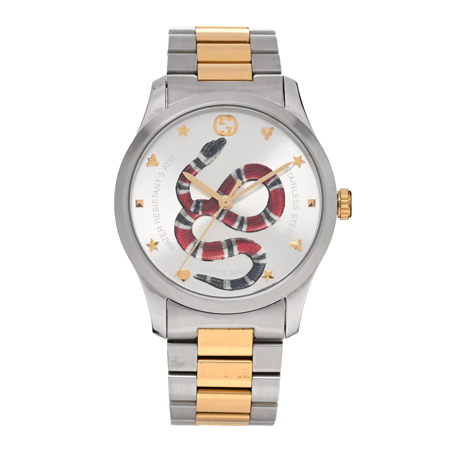 Stainless Steel 38mm G-Timeless Two Tone Snake Quartz Watch