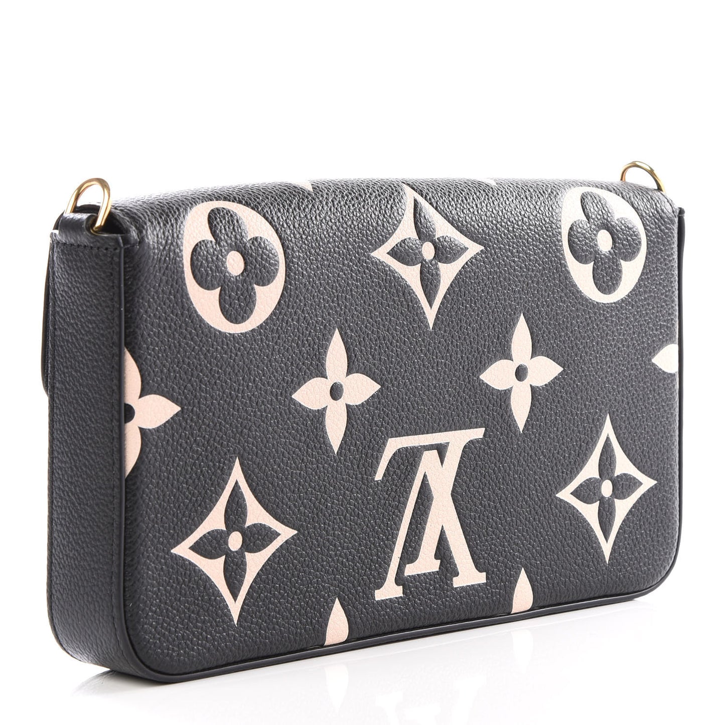 Empreinte Monogram Giant Crafty Pochette Felicie Black Creme