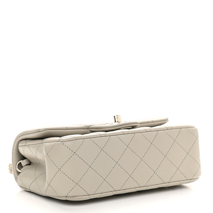 Chanel Lambskin Quilted Mini Rectangular Flap Grey 4 of 9