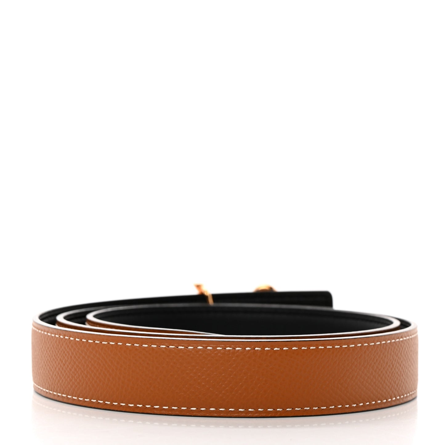 Swift Epsom 24mm H Cursives Belt 85 Black Gold