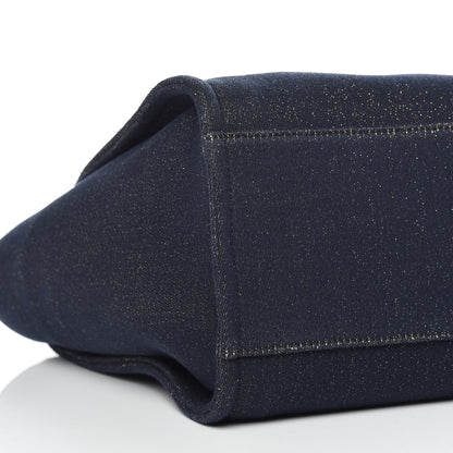 Chanel Lurex Canvas Medium Deauville Tote Navy Blue Gold 10 of 12