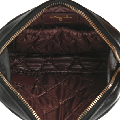Chanel Caviar Quilted Small Curvy Pouch Cosmetic Case Black 5 of 8