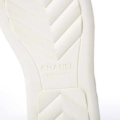 Chanel Fabric Quilted Lambskin Cap Toe Lace Up Sneakers 36 Black 6 of 7