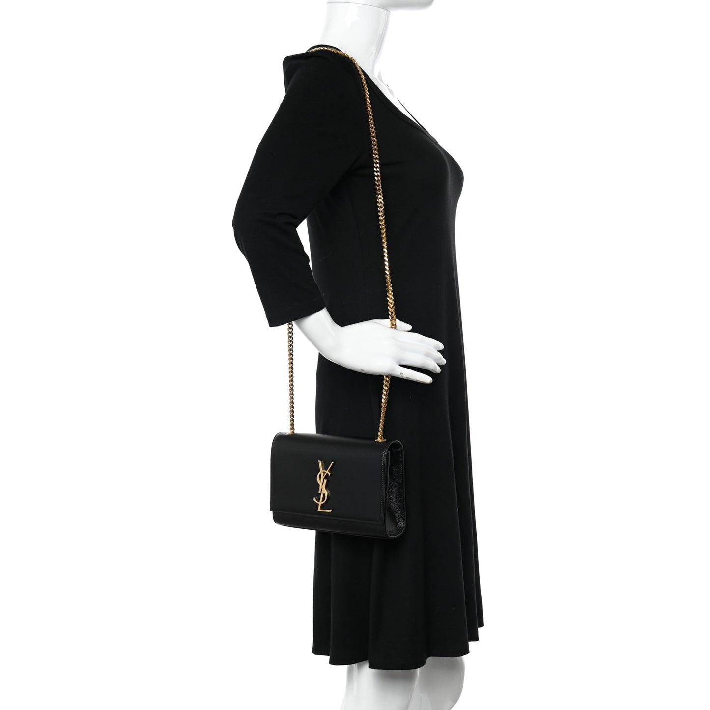 Grain De Poudre Small Monogram Kate Satchel Black