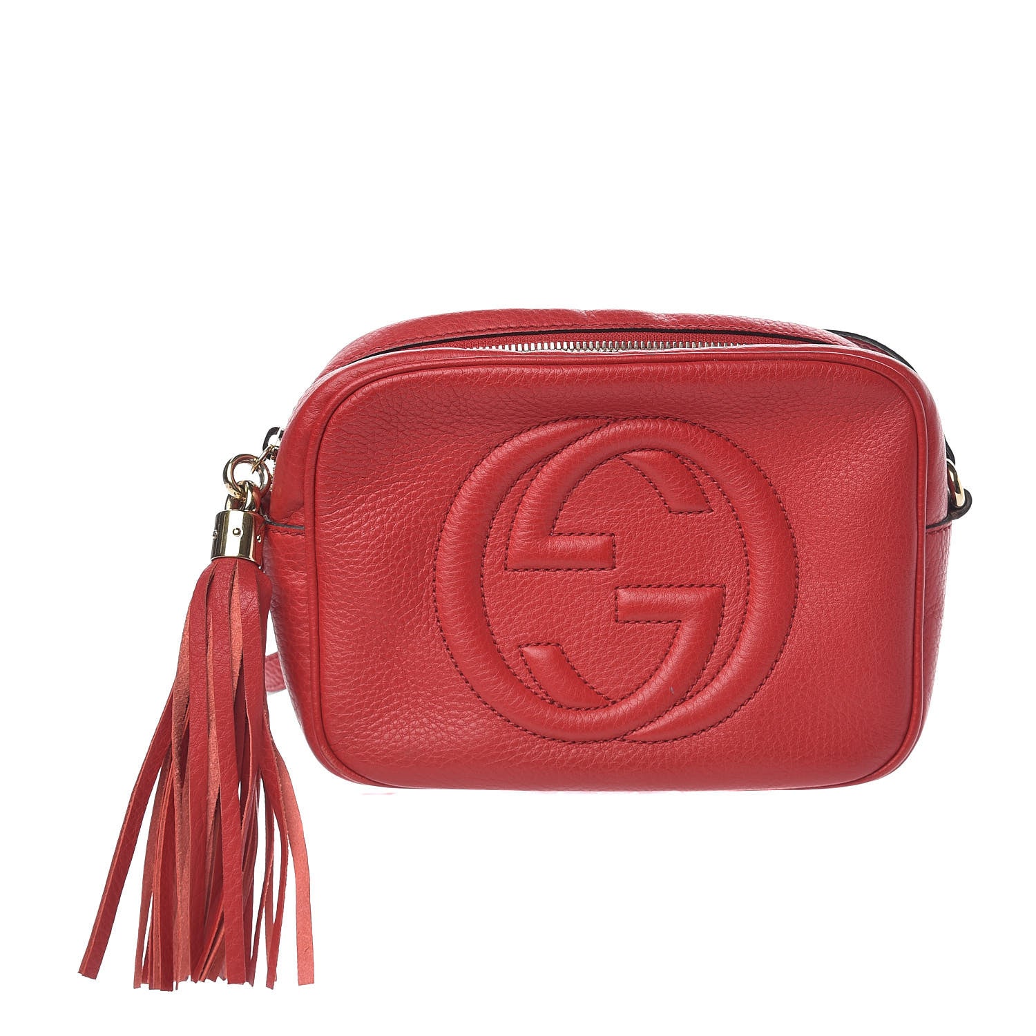 Gucci Pebbled Calfskin Small Soho Disco Bag Tabasco Red 1 of 14