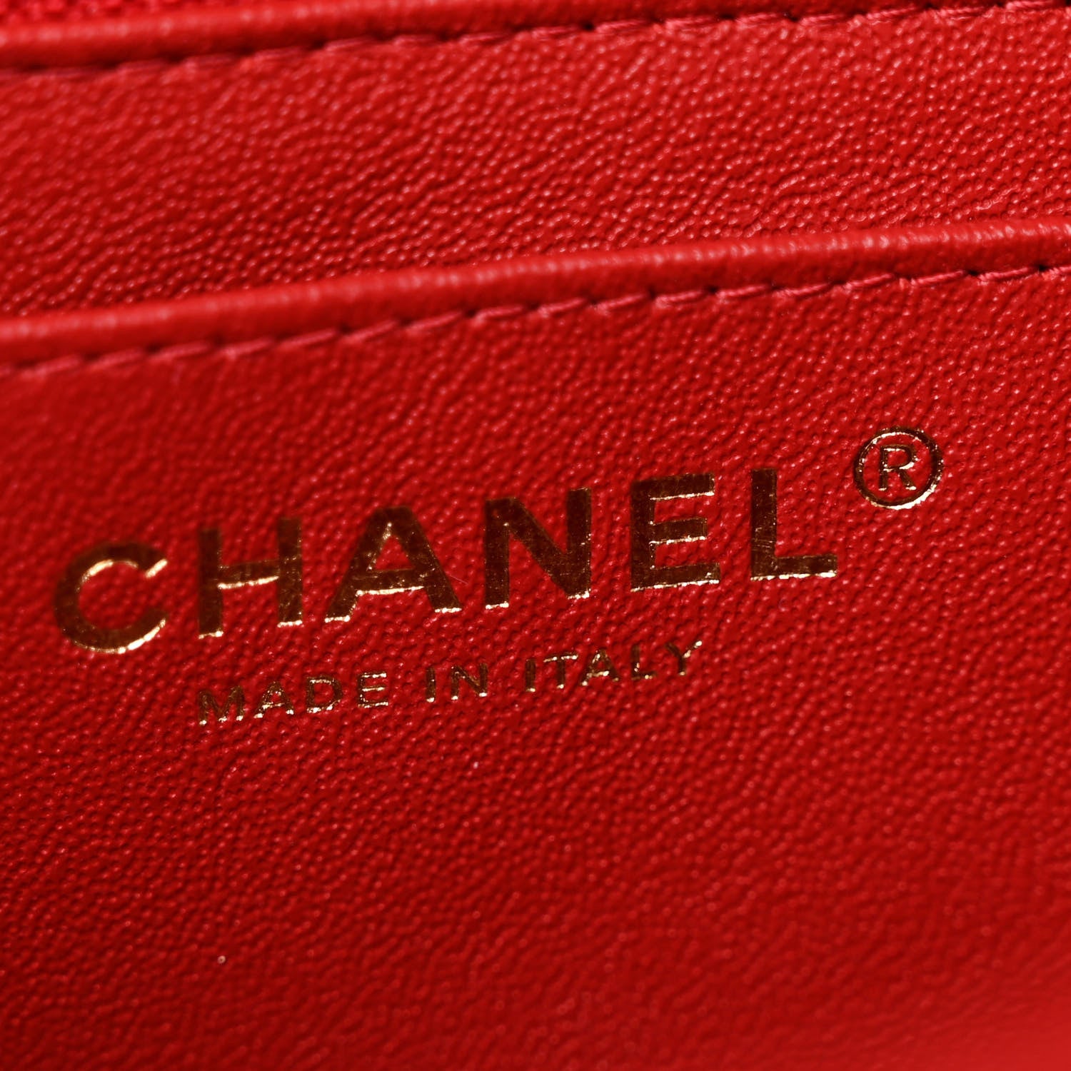 Chanel Lambskin Quilted Mini Rectangular Flap Red 6 of 10