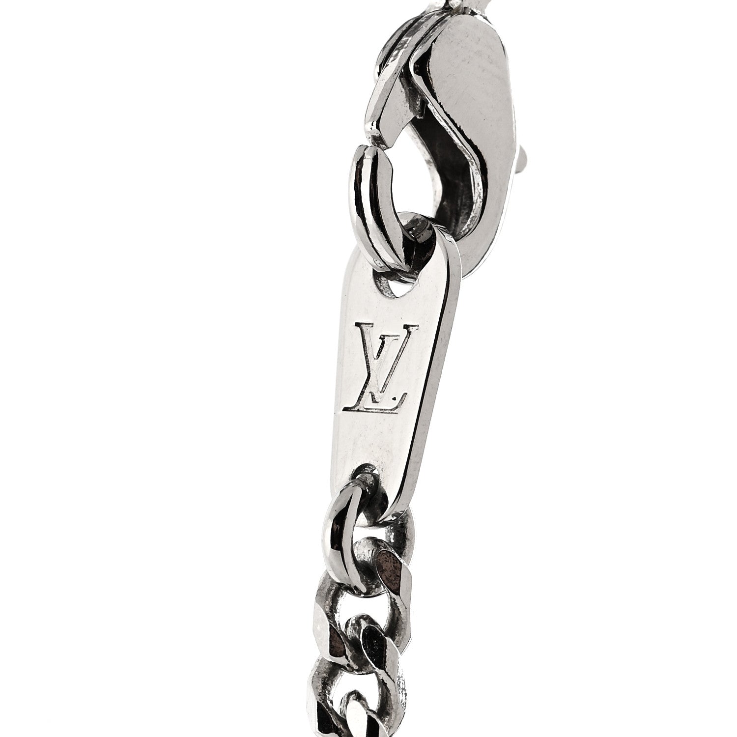 Louis Vuitton Metal Resin LV Psychedelic Necklace Silver Multicolor 7 of 8