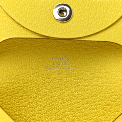 Hermes Chevre Mysore Bastia Coin Purse Jaune Citron 6 of 8