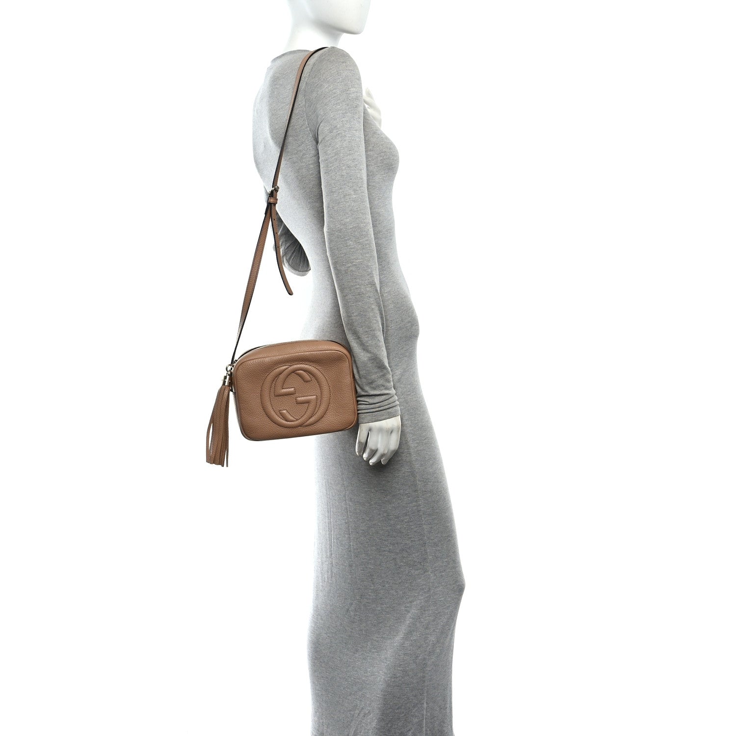 Gucci Pebbled Calfskin Small Soho Disco Bag Rose Beige 2 of 11