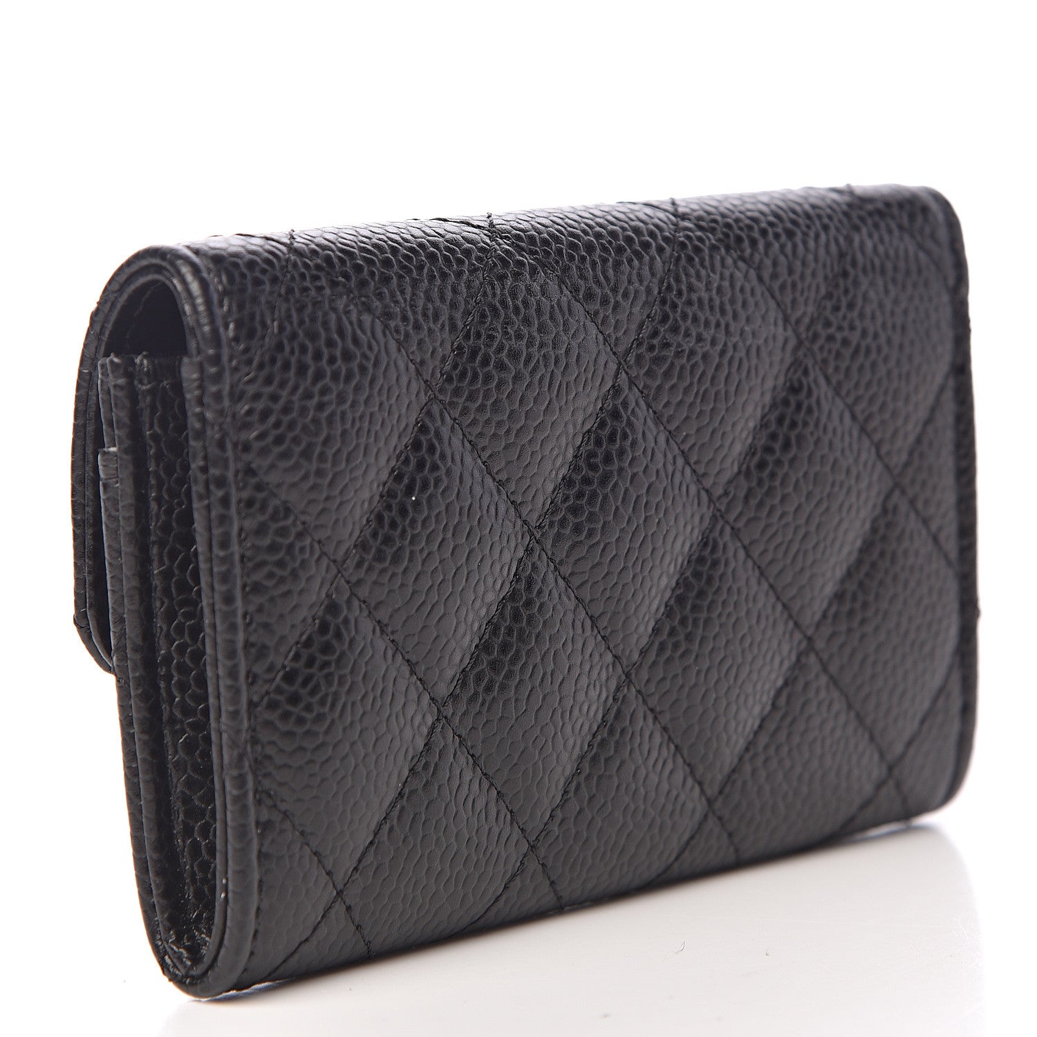 Chanel Caviar Quilted Flap Card Holder Black 3 of 9