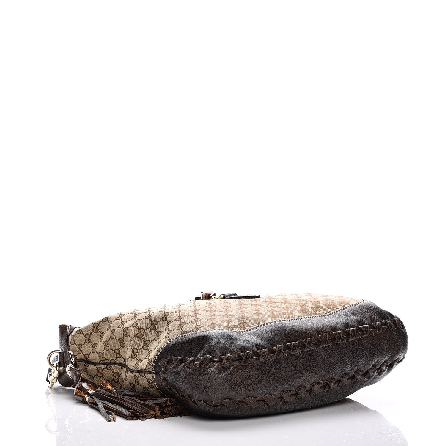 Gucci Monogram Large New Jackie Shoulder Bag Dark Brown 5 of 8