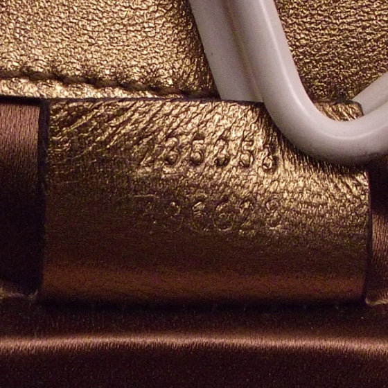 Leather Clutch Metallic Gold