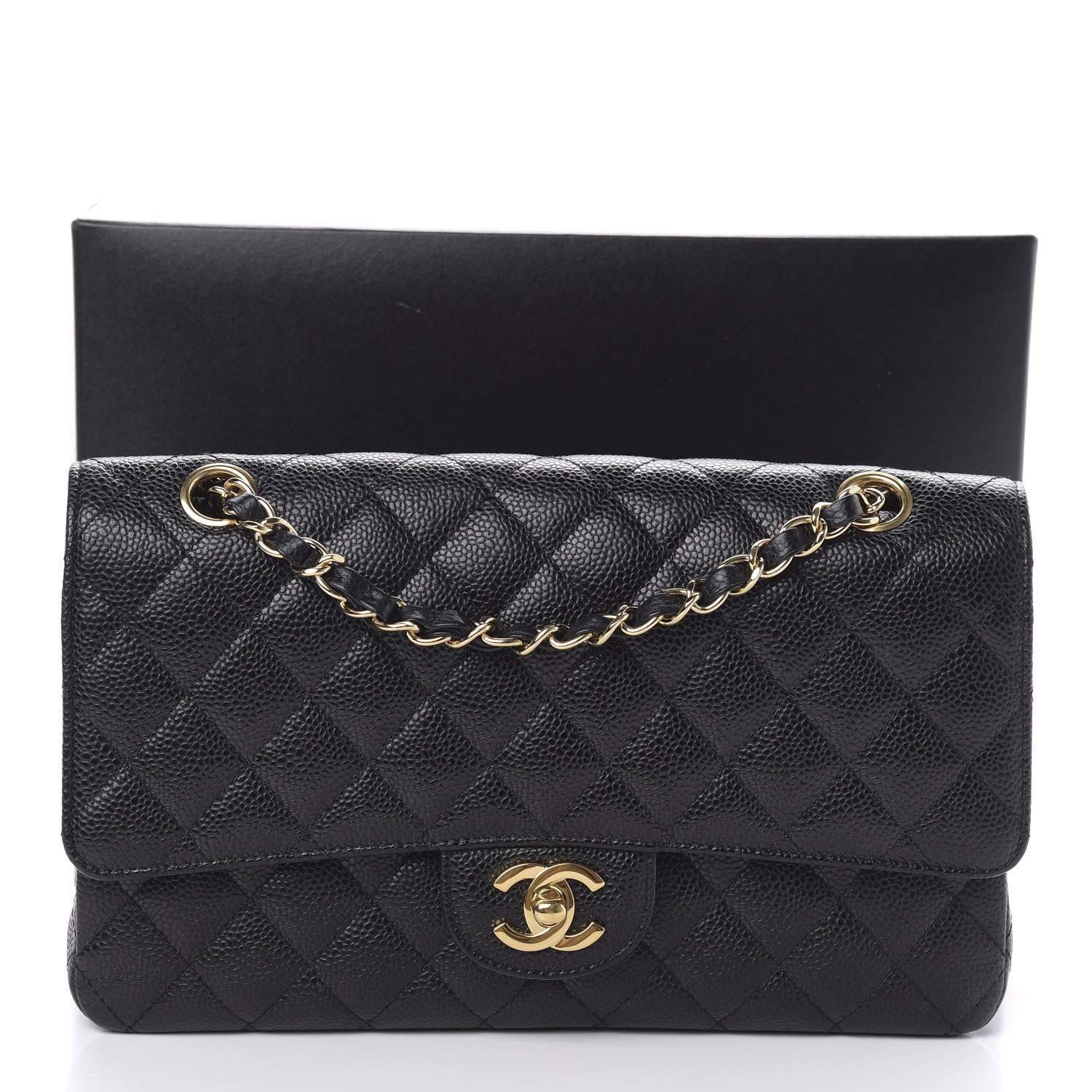 Chanel Caviar Quilted Medium Double Flap Black 11 of 11