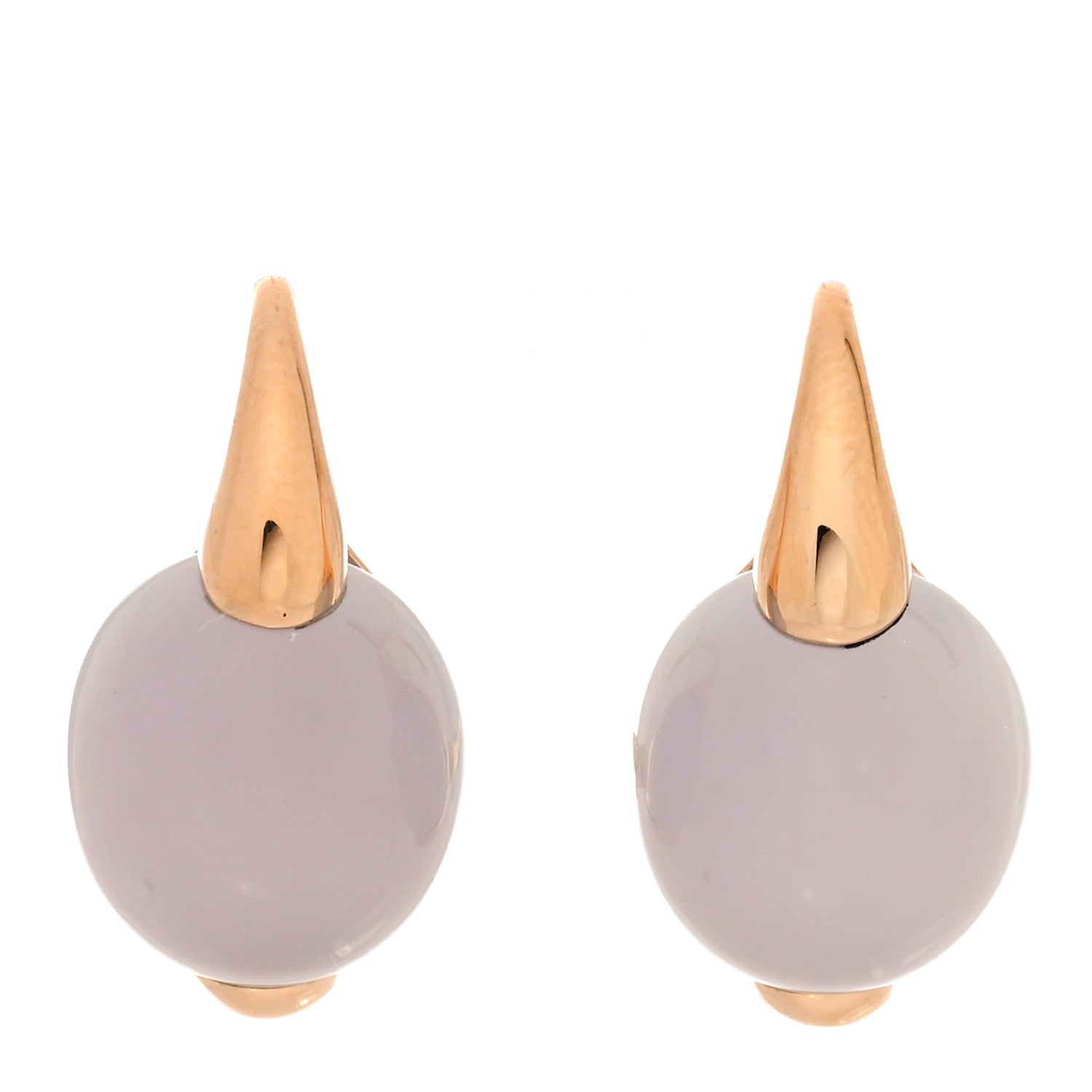Pomellato 18K Rose Gold Moonstone M'Ama Non M'Ama Earrings 1 of 4