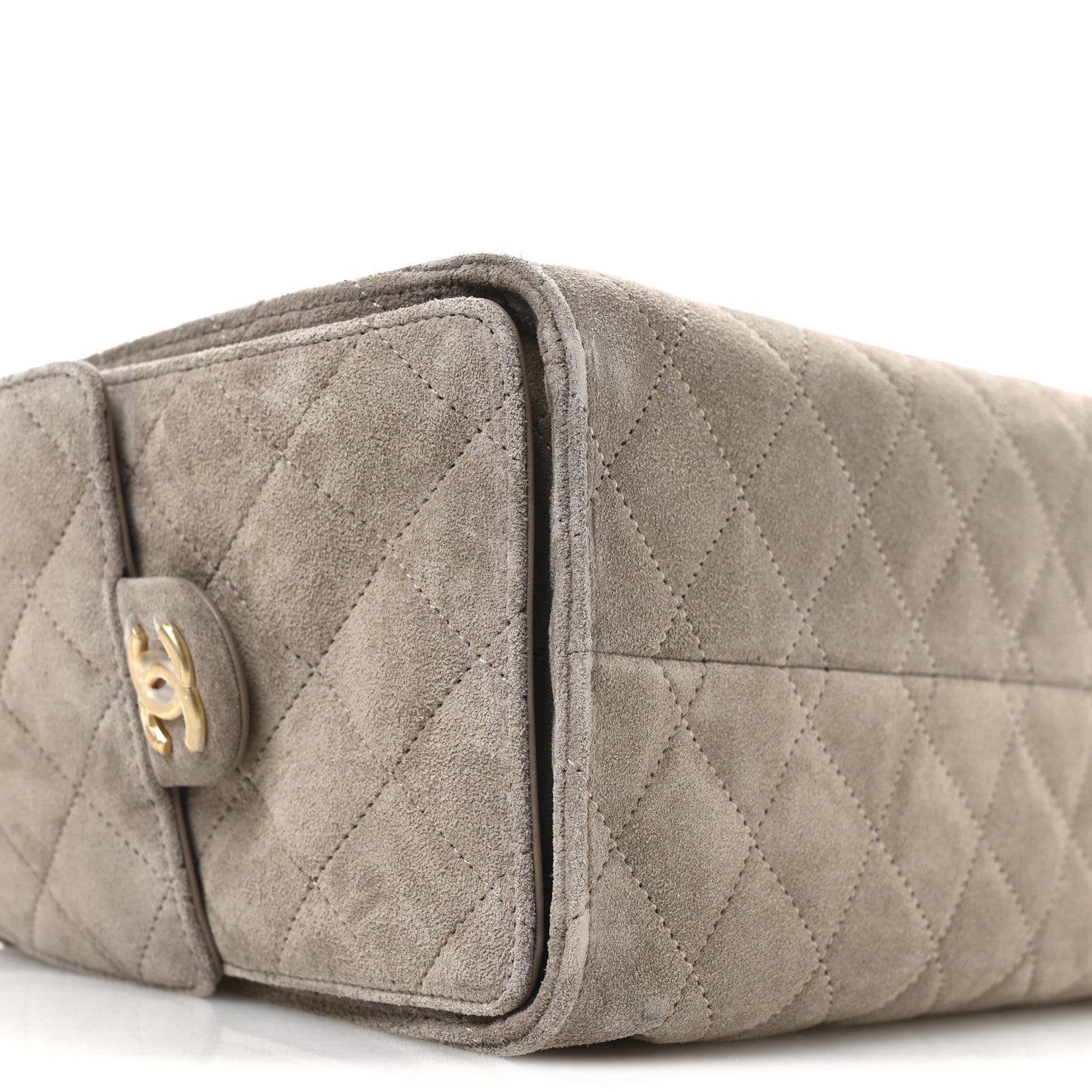 Chanel Suede Quilted Small Chanel 25 Handbag Dark Grey 9 of 11