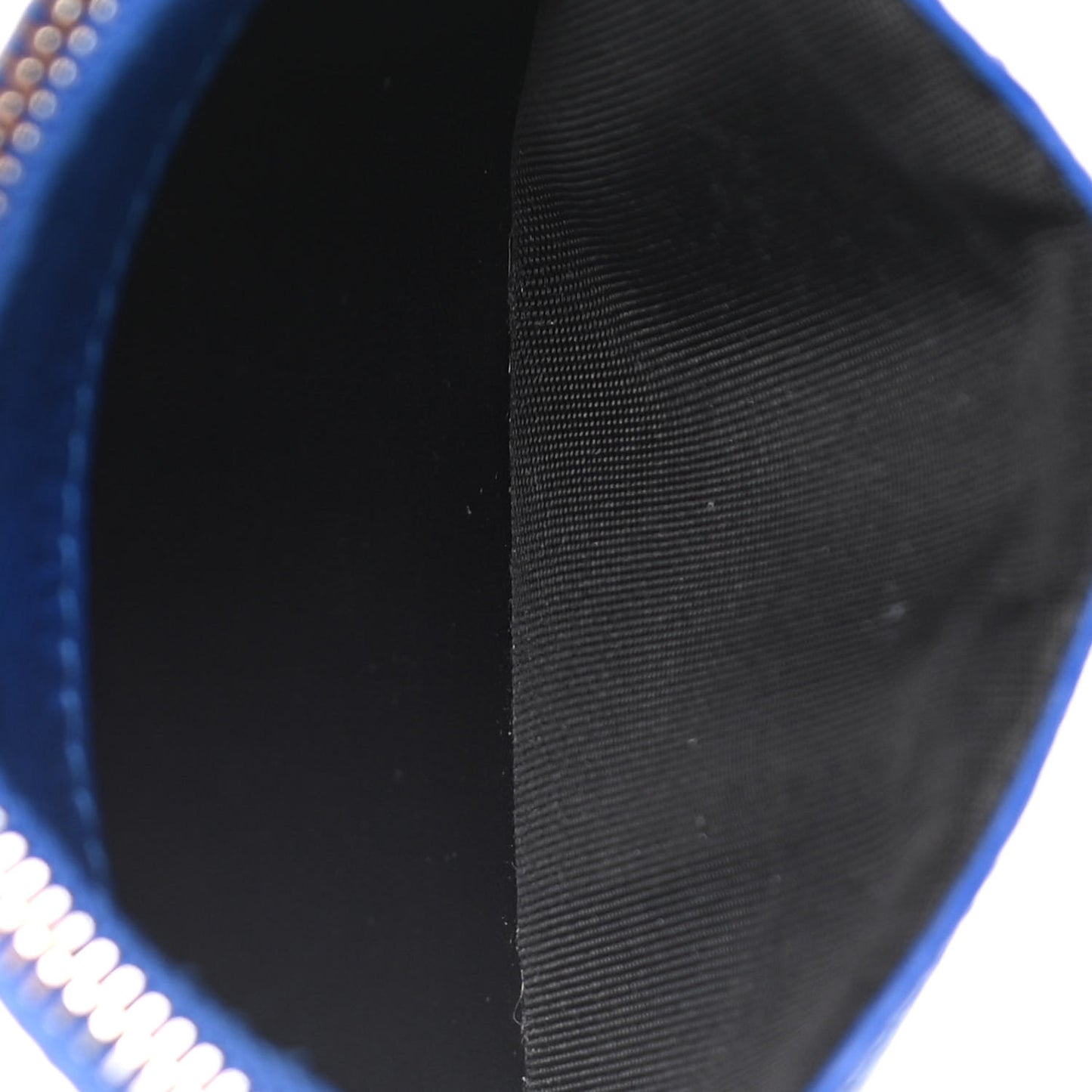 Grained Calfskin Cash Long Coin Card Holder Dark Blue
